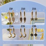 #j Zarcillos piedras lagar lujos baño oro18k   （14 modelo) (&8.5）
