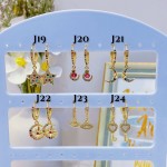 #j Zarcillos piedras lagar lujos baño oro18k   （14 modelo) (&8.5）