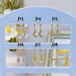#j Zarcillos piedras lagar lujos baño oro18k   （14 modelo) (&8.5）