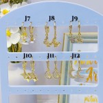 #j Zarcillos piedras lagar lujos baño oro18k   （14 modelo) (&8.5）