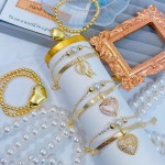 pulsera doble con dije 12.5&