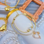 pulsera doble con dije 12.5&