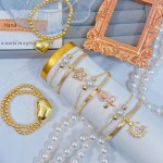pulsera doble con dije 12.5&