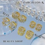 #R Argolla piedras blanco (&5) precio Neto 