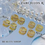 #R Argolla piedras blanco (&5) precio Neto 