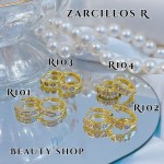 #R Argolla piedras blanco (&5) precio Neto 