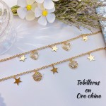 tobillera lujos con dijes 10&