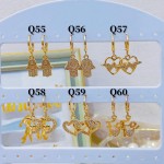 #Q Zarcillos nuevo  Oro chino 6&