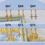 #Q Zarcillos nuevo  Oro chino 6&