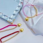 Pulsera ajustable con dije Corazon 12&