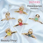 #001 Pinzas hawaianas medianas de metal 