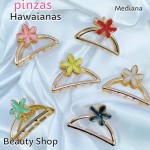 #001 Pinzas hawaianas medianas de metal 