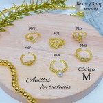 #A #m Anillos ajustable baño gold Field18k 