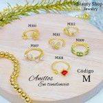 #A #m Anillos ajustable baño gold Field18k 