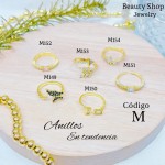 #A #m Anillos ajustable baño gold Field18k 