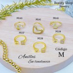 #A #m Anillos ajustable baño gold Field18k 