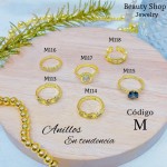 #A #m Anillos ajustable baño gold Field18k 