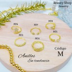 #A #m Anillos ajustable baño gold Field18k 