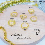 #A #m Anillos ajustable baño gold Field18k 