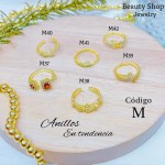 #A #m Anillos ajustable baño gold Field18k 