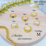 #A #m Anillos ajustable baño gold Field18k 