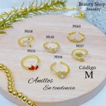 #A #m Anillos ajustable baño gold Field18k 