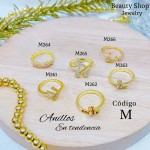 #A #m Anillos ajustable baño gold Field18k 
