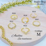 #A #m Anillos ajustable baño gold Field18k 