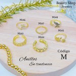 #A #m Anillos ajustable baño gold Field18k 