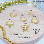 #A #m Anillos ajustable baño gold Field18k 