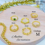 #A #m Anillos ajustable baño gold Field18k 
