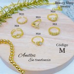 #A #m Anillos ajustable baño gold Field18k 