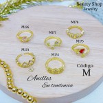 #A #m Anillos ajustable baño gold Field18k 