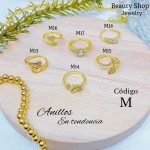 #A #m Anillos ajustable baño gold Field18k 