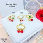 Anillo cereza oro chino 18k 