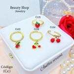Anillo cereza oro chino 18k 