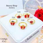 Anillo cereza oro chino 18k 
