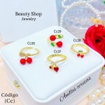Anillo cereza oro chino 18k 