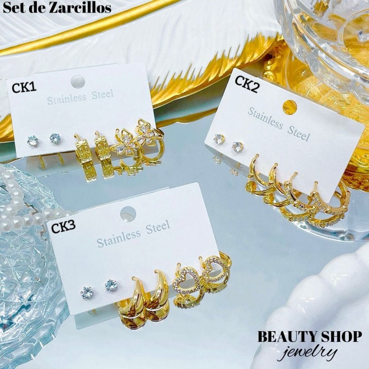 #1#CK Set argollas x3 12&(2*)