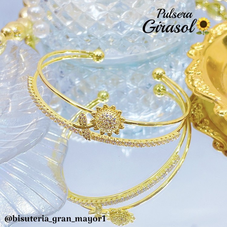 Pulsera girasol de lujo 