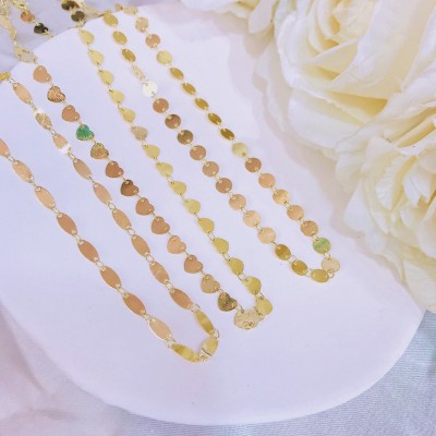 Choker sencillos figura oro chino 1.5