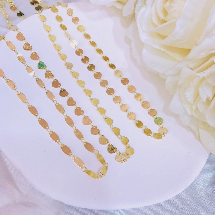 Choker sencillos figura oro chino 1.5