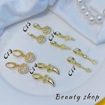 #c Zarcillos con tije lujo gold Field 18k (28 modelo) (&8.5）