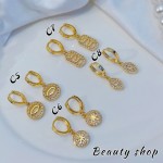 #c Zarcillos con tije lujo gold Field 18k (28 modelo) (&8.5）
