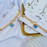pulsera eslabon con dije oro chino 12.5&