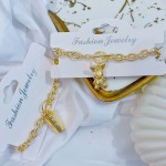 pulsera eslabon con dije oro chino 12.5&
