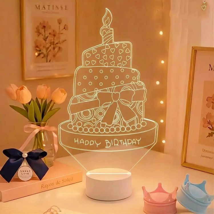lampara sanrio-tulipan y torta cumpleanos 