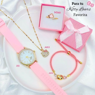 Combo especial de hello kitty incluye la cajita de anillo