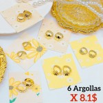 Combo flores amarilla 6 argolla por8.10