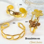 #0 pulsera rigida elegante en acero #0 pulsera rigida elegante en acero